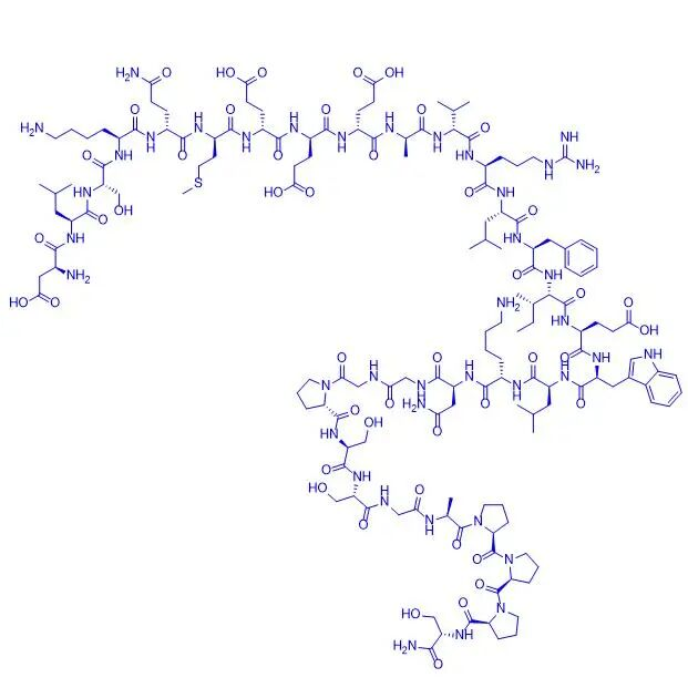 Avexitide (Exendin(9-39) amide) هو خصم مستقبلات GLP-1 الأسرع تطورًا في جميع أنحاء العالم؛ وهو عبارة عن بولي ببتيد خطي يتكون من 31 حمضًا أمينيًا مع تعديل أميد الطرف C.